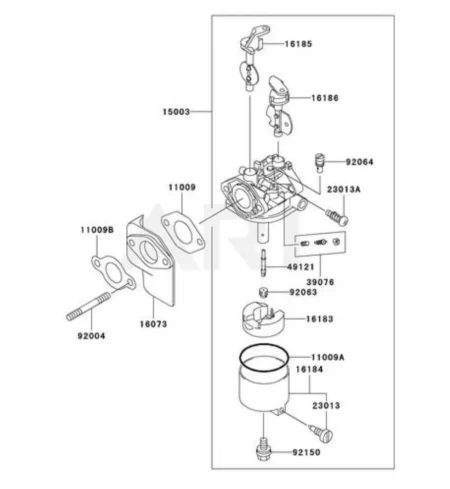 Genuine Kawasaki 15003-2647 Carburetor FE290D FE290R HF100A for Club Car - Image 4