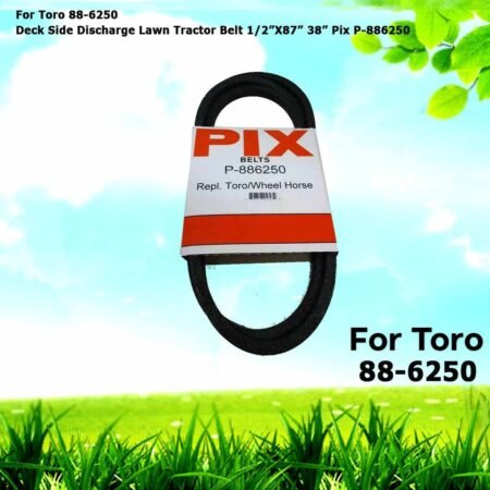 For Toro 88-6250 Deck Side Discharge Lawn Tractor Belt 1/2”X87” 38” Pix P-886250