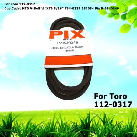 For Toro 112-0317 Cub Cadet MTD V-Belt ½”x 79 5/16” 754-0339 754034 Pix P-9540349