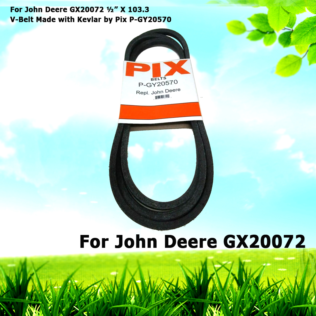 For John Deere GX20072 V-Belt Made with Kevlar
