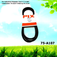 For Industrial Lawnmower 75-A107 Polyester Cord V-Belt