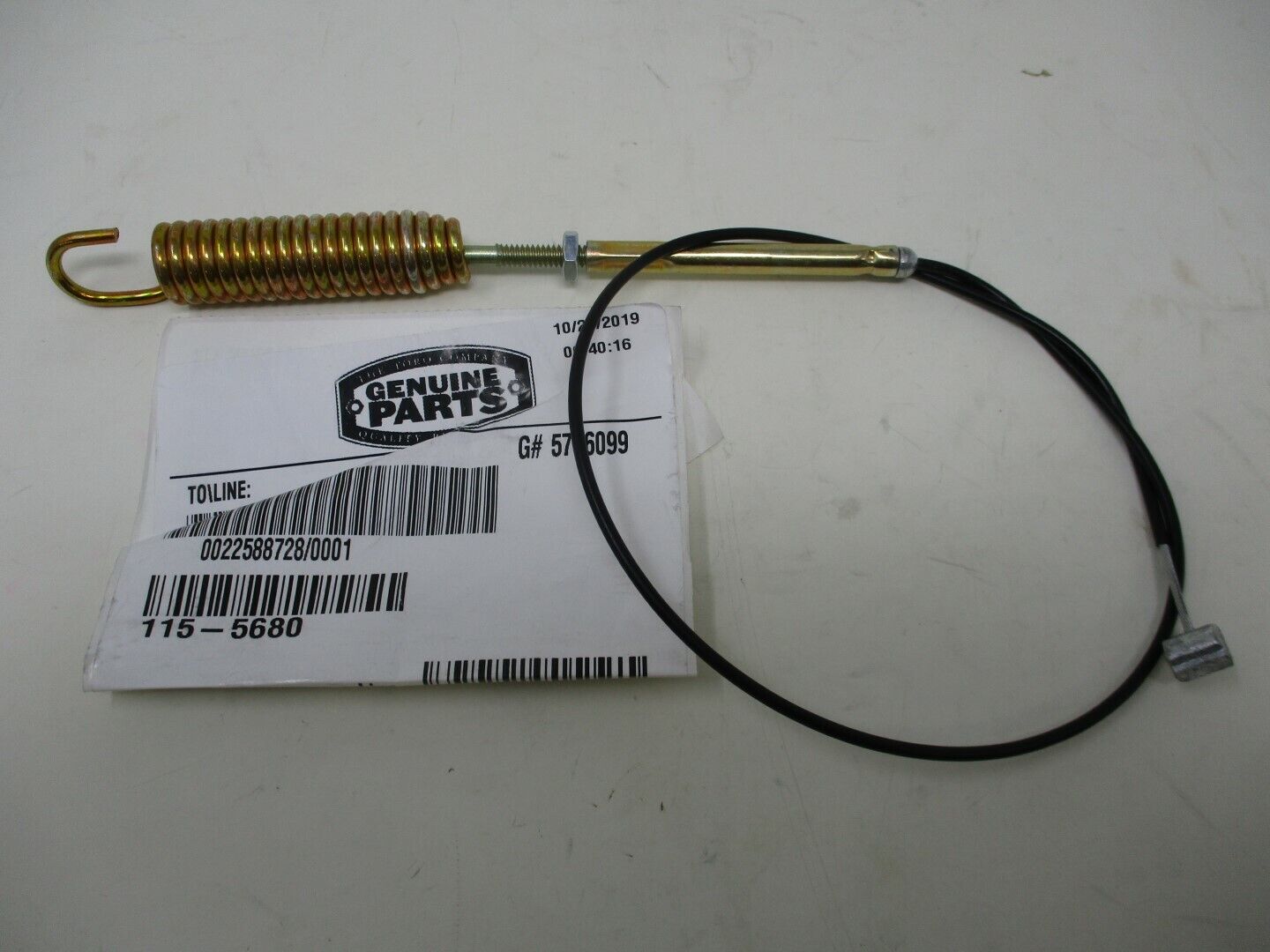 Genuine Toro 115-5680 Auger Cable Power Max 6000 726 826 1028 Snowthrower - Image 2