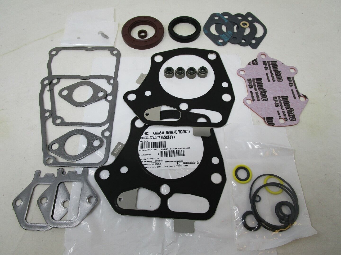 Genuine Kawasaki 11028-6321 & 11028-6316 Engine & Carburetor Rebuild Kits FR541V - Image 6