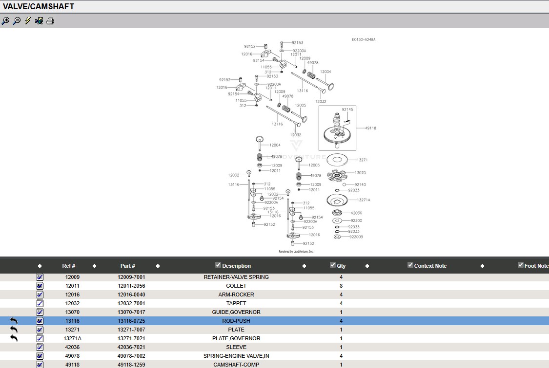 4 Genuine Kawasaki 13116-0725 Push Rod 13116-7007 FS651V FS691V FS730V FT651V - Image 5