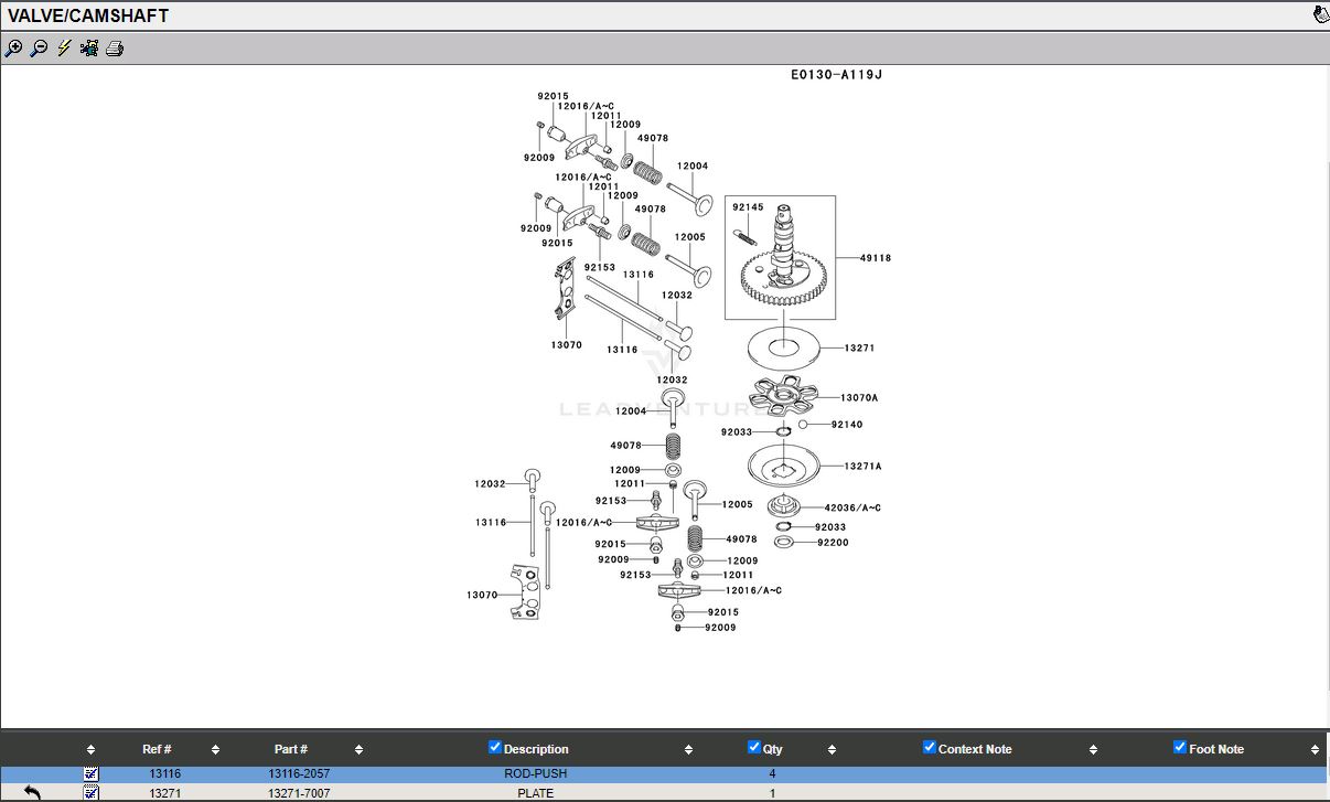 2 Genuine Kawasaki 13116-2057 Push Rods FH381V FH451V FH580V FD620D FD661D - Image 4