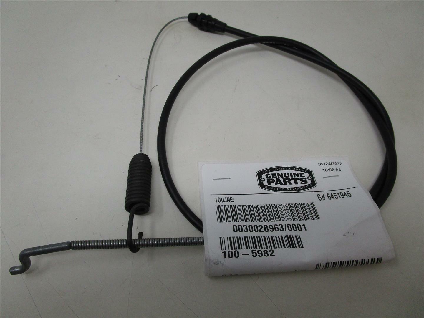 Genuine Toro 100-5982 Cable for Ground Speed for GoldPro Series Lawnmower - Image 2