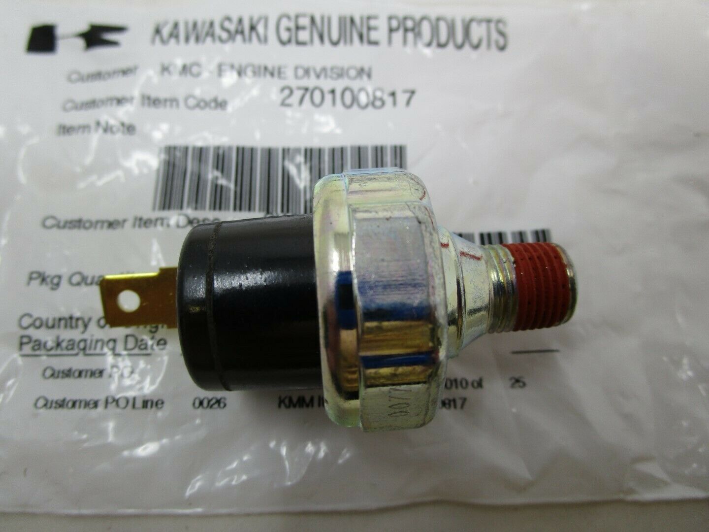 Genuine Kawasaki Oil Pressure Switch High Quality Replacement Parts