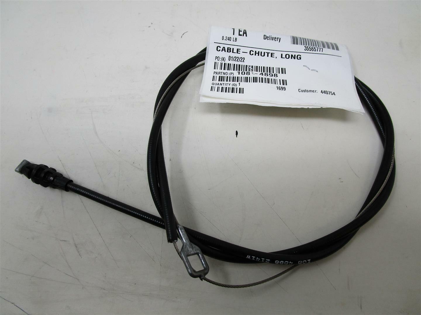 Genuine Toro 108-4898 Long Chute Cable Power Clear 821 - Image 3