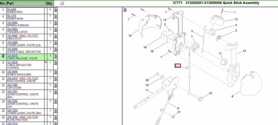 Genuine Toro 121-6815 Chute Cable Release Power Max 726 826 724 Snowthrower - Image 4