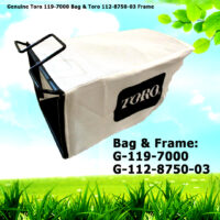 Genuine Toro 119-7000 Bag & 112-8750-03 Frame Grass Catcher