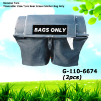 2 Genuine Toro 110-6674 Timecutter Zero Turn Rear Grass Catcher Bag Only