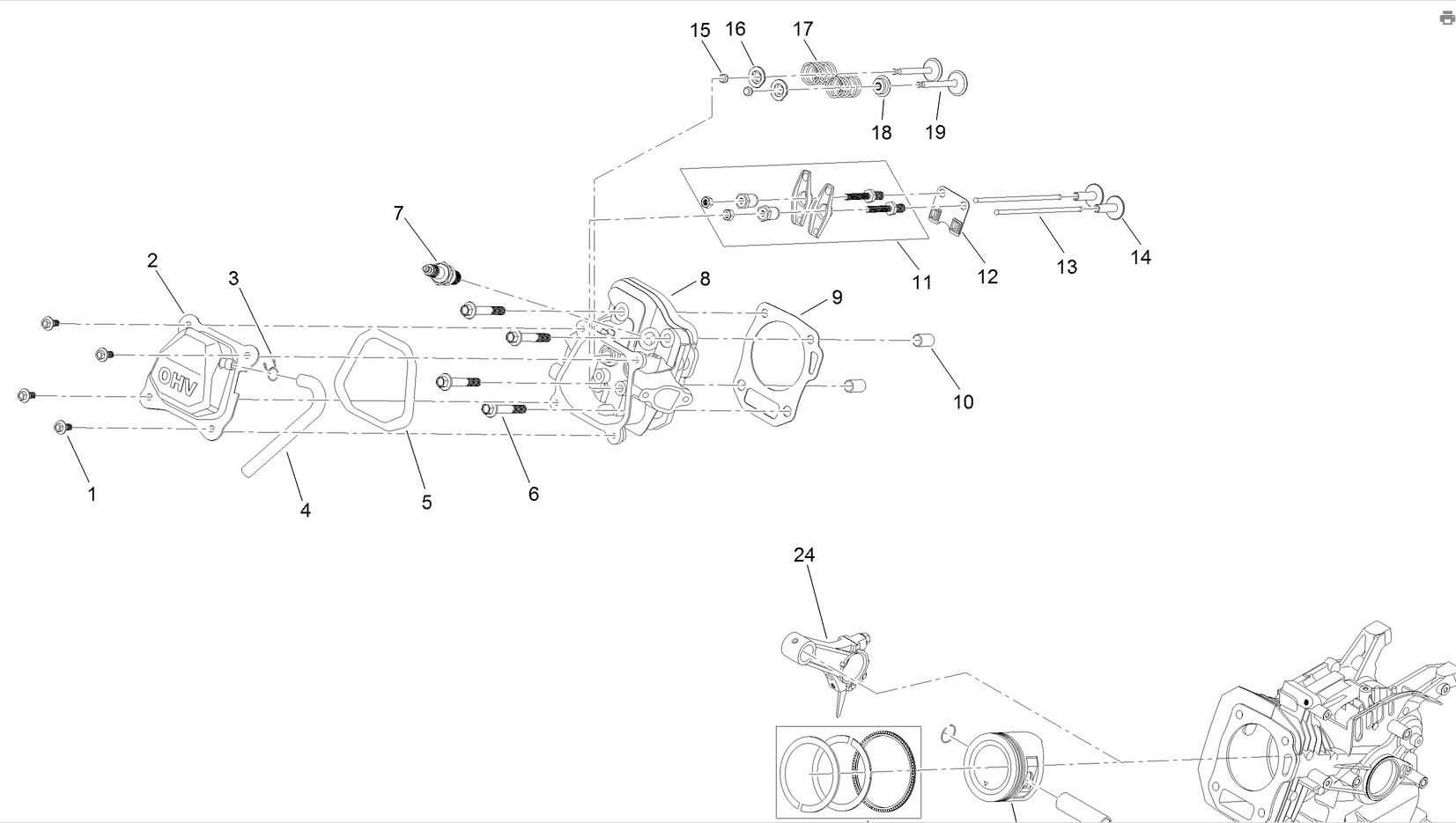 Genuine Toro 127-9000 Head Gasket SnowMax SnowMaster Power Clear CCR 1170FS-2 - Image 5
