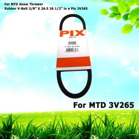 For MTD Snow Thrower Rubber V-Belt 3/8” X 26.5 26 1/2” in a Pix 3V265