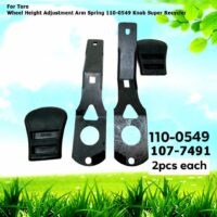 2 each Genuine Toro 107-7491 Wheel Height Adjustment Arm Spring with Knob 110-0549 Super Recycler 