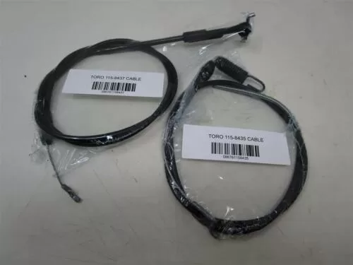 Genuine Toro 115-8437 Brake Cable & 115-8435 Throttle Cable Recycler 20112 20332 20334