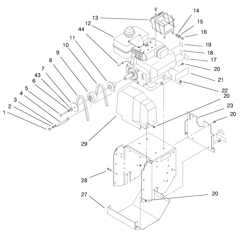 For Toro 94-8812 Power Max Snowthrower 824, 826, 828, 1028 Traction V-Belt in a Pix P-948812 - Image 2
