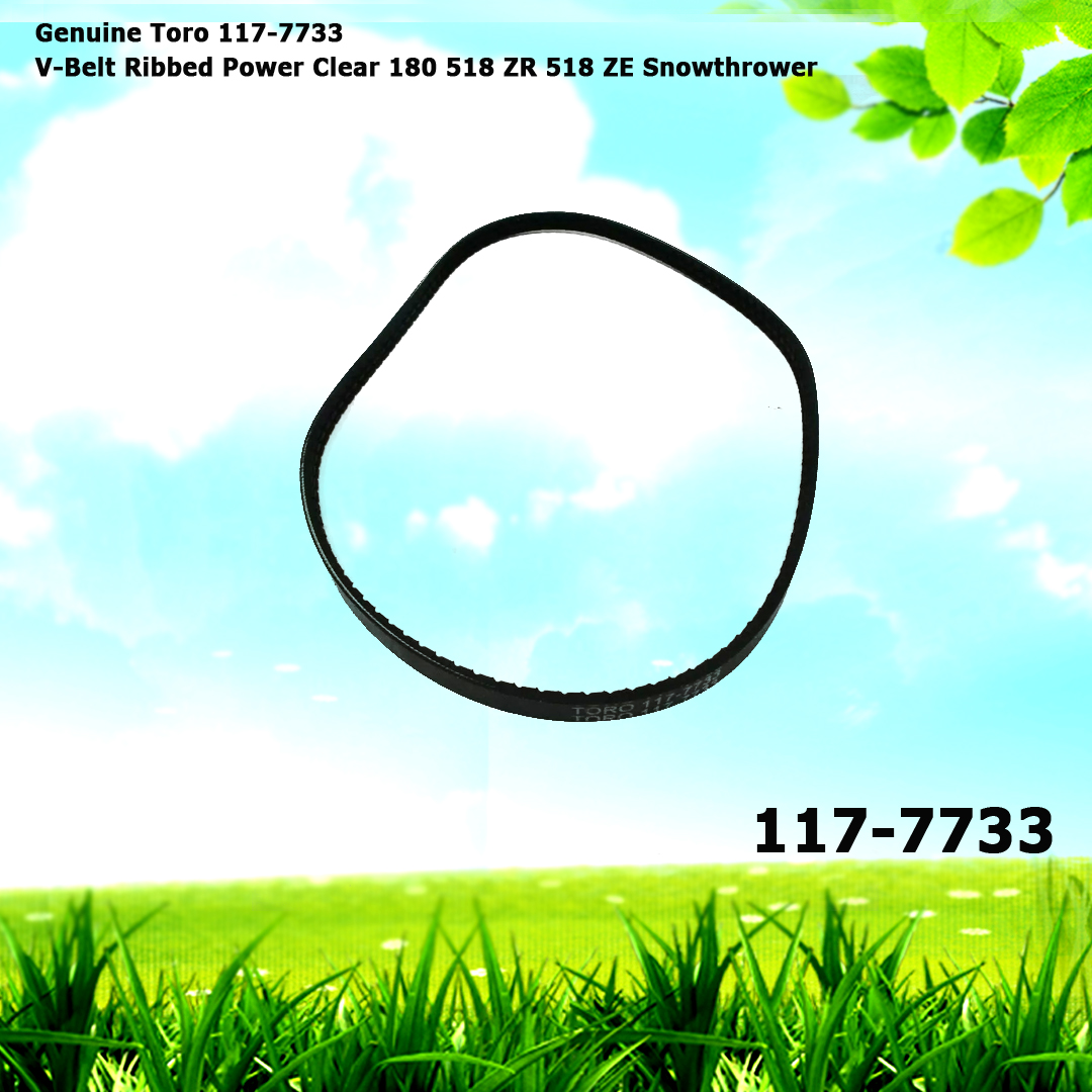 Genuine Toro 117-7733 V-Belt Ribbed Power Clear 180 518 ZR 518 ZE Snowthrower