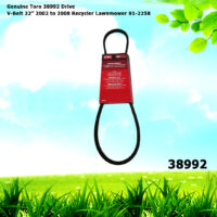 Genuine Toro 38992 Drive V-Belt 22” 2002 to 2008 Recycler Lawnmower