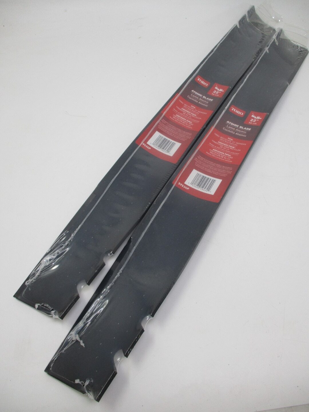 2 Toro 59534P 131-4547-03 96-607 Recycler Mulching Mower Blade 22", 21-11/16" 7/16