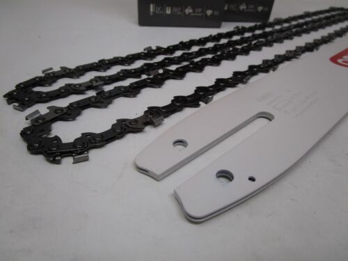 Oregon 14” Chainsaw Bar 144MLEA074 & 2 90PX50 Chains for Stihl .43 3/8 X 50 Link