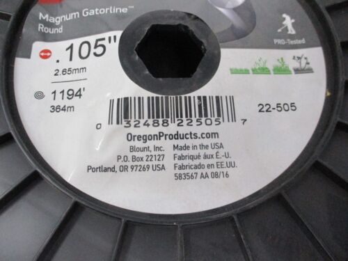 Genuine Oregon 22-505 Magnum Gatorline Round .105 Dia. 1194’ Weed Wacker - Image 2