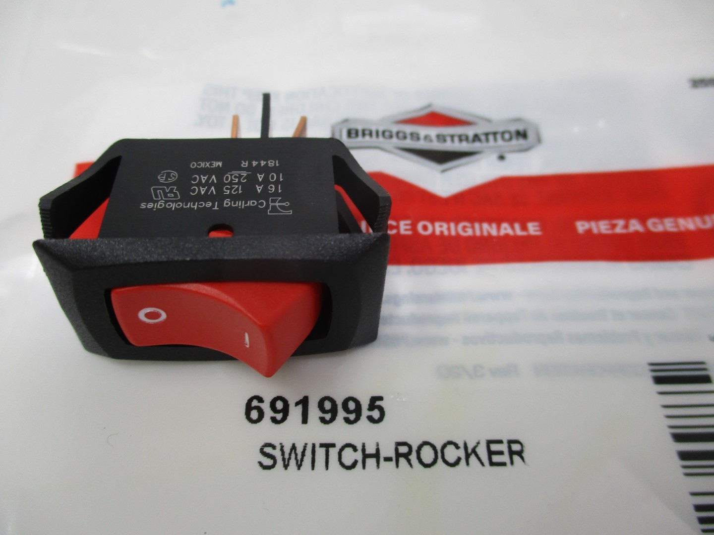 Genuine Briggs & Stratton 691995 On Off Rocker Switch 493521 555098 691995 - Image 3