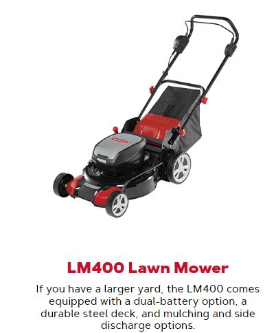 Oregon LM400 Battery Lawn Mower 4.0 Ah 4 Amp with Battery & Charger