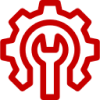 wrench cog icon