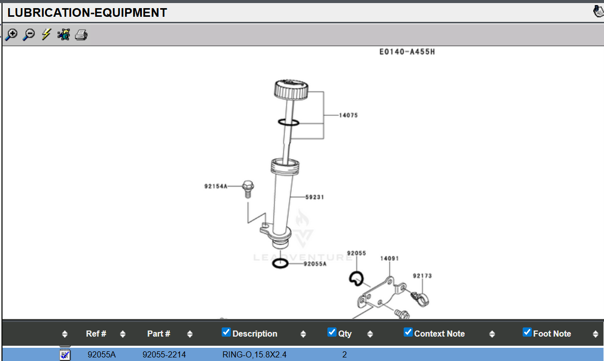 Genuine Kawasaki 92055-2214 O-Ring for FJ180V Oil Filler Tube 59231-2099 - Image 4