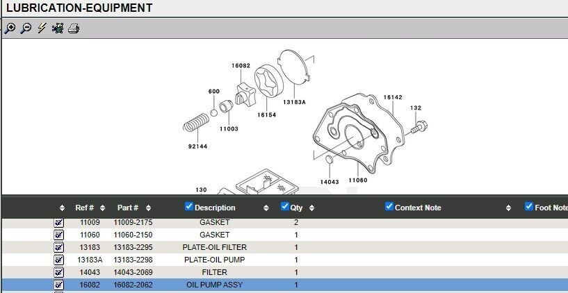 Genuine Kawasaki 16154-2054 Oil Rotor-Pump FE290D FE350D FE400D - Image 4