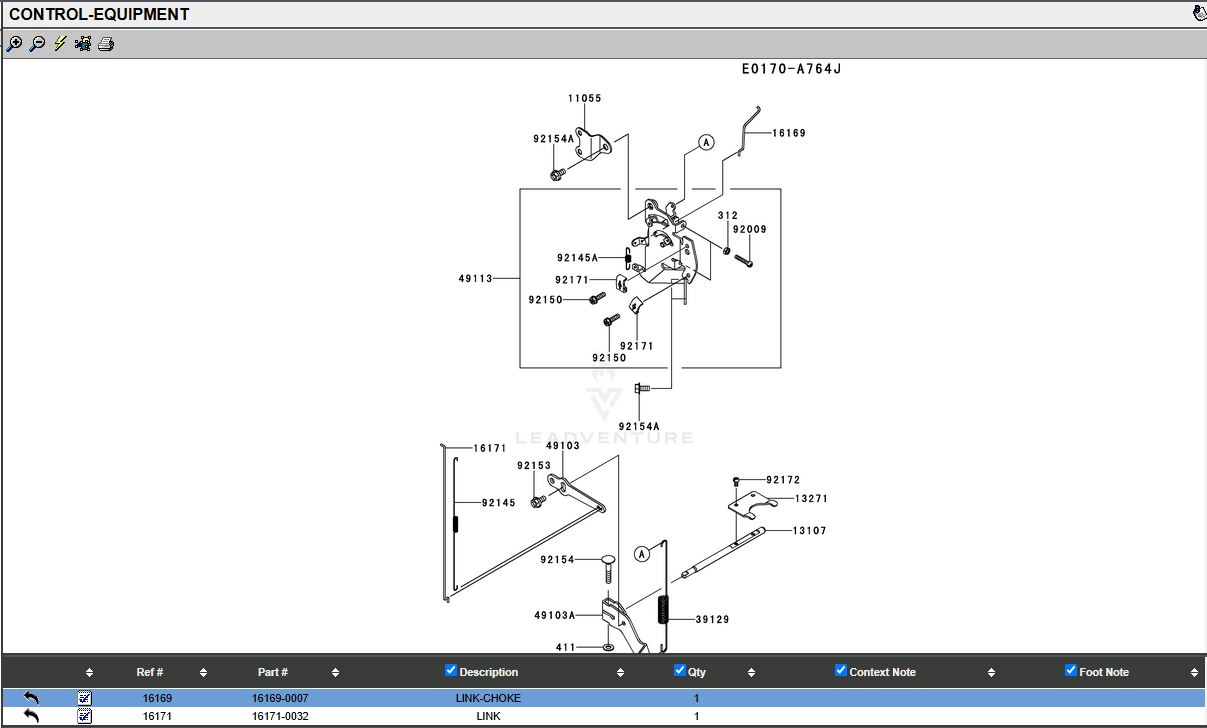 Genuine Kawasaki 16169-0007 Choke Linkage Wire FX751V FX801V FX850V 16169-7020 - Image 4