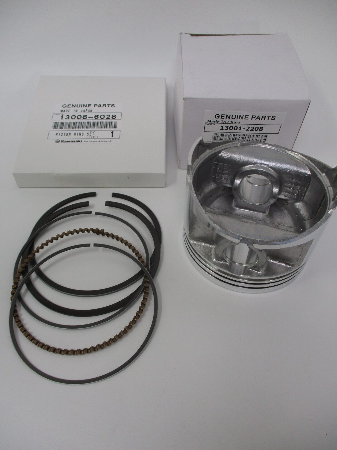 Genuine Kawasaki 13001-2208 Piston & Rings STD 13008-6028 FE350D Standard - Image 3
