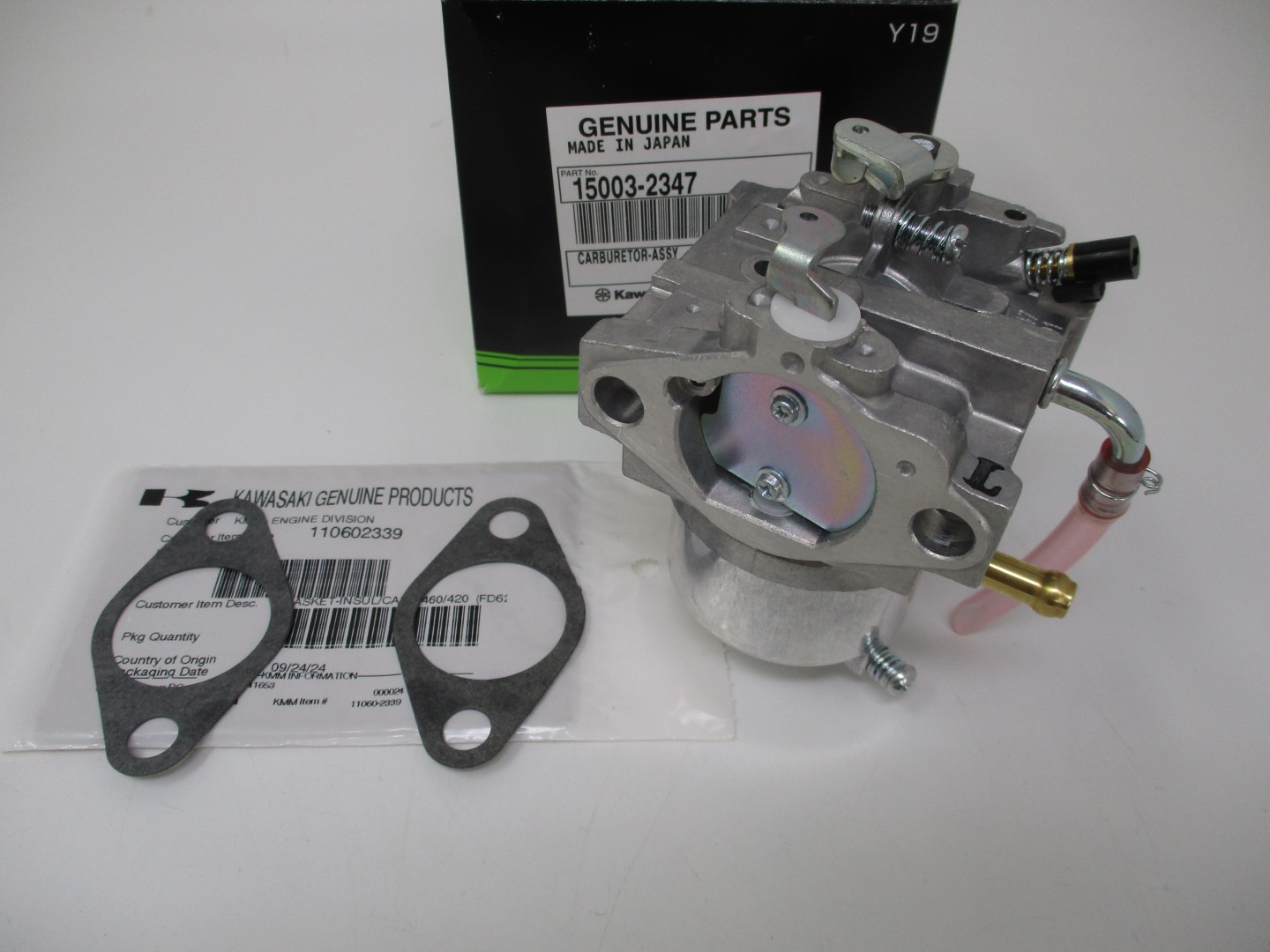 Genuine Kawasaki 15003-2347 Carburetor with 2 11060-2339 Gasket FD611V - Image 5