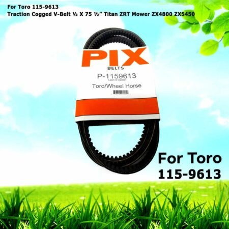 For Toro 115-9613 Traction Cogged V-Belt ½ X 75 ½” Titan ZRT Mower ZX4800 ZX5450