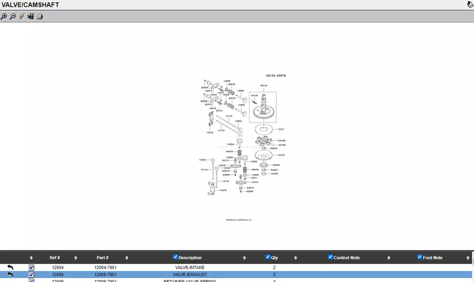 Genuine Kawasaki 12005-7001 Exhaust Valve for FH451V FH500V - Image 4