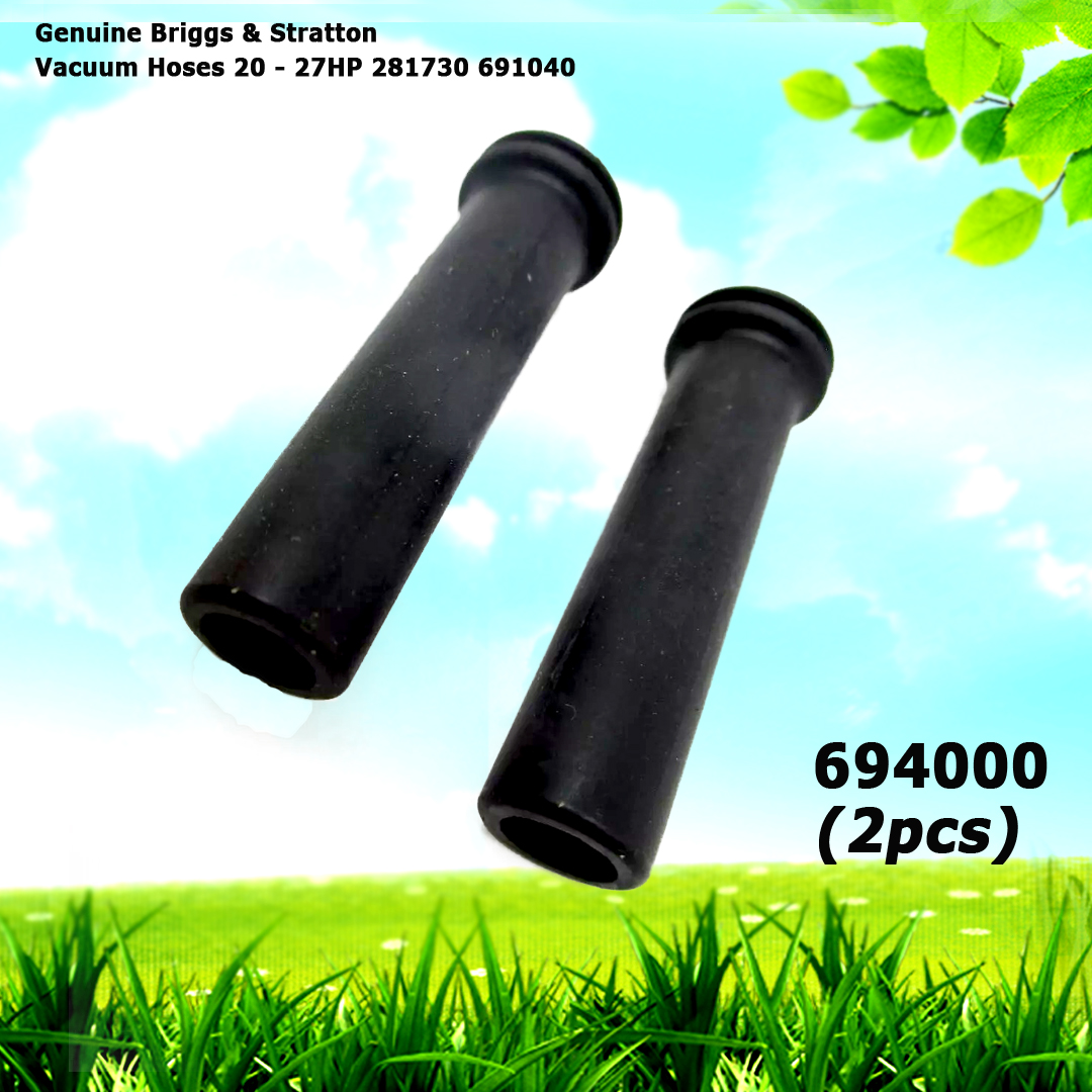 2 Genuine Briggs & Stratton 694000 Vacuum Hoses 20 - 27HP 281730 691040