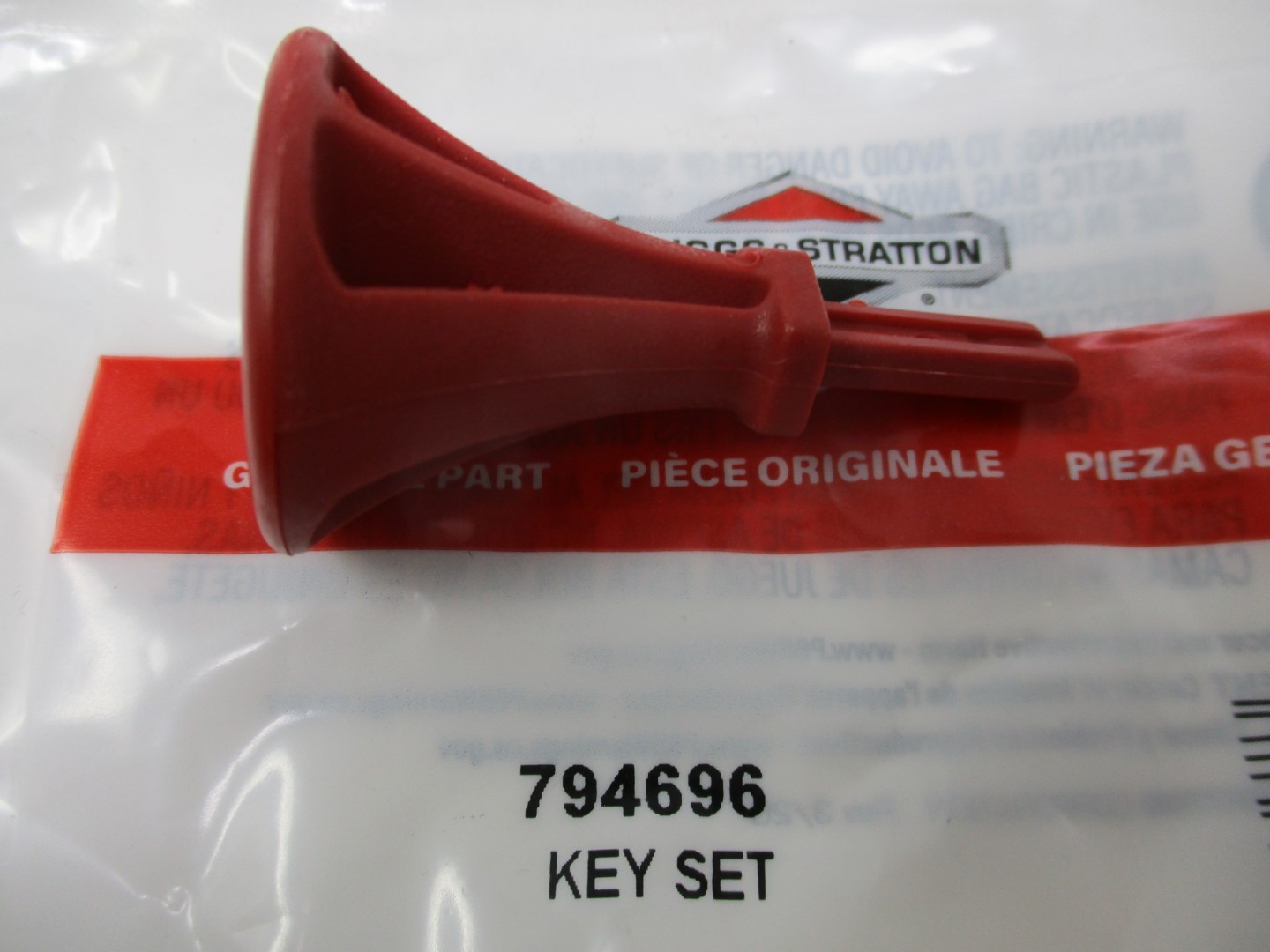 Genuine Briggs & Stratton 794696 Key 695756 Snowthrower Snow Blower - Image 5