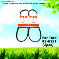 2 For Toro 95-6151 CCR2400 Snowthrower Drive Belt 5RIB