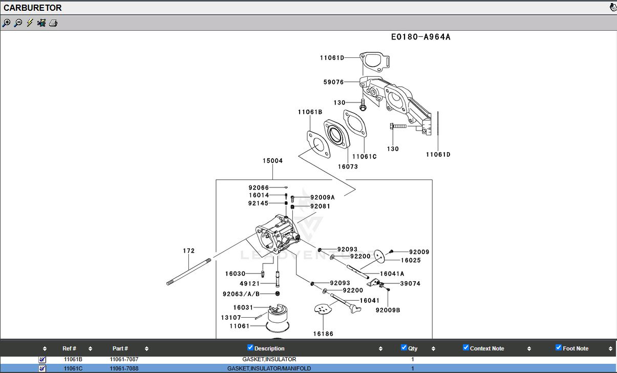 5 Genuine Kawasaki 11061-7088 Carburetor Manifold Gasket FR651V FR691V - Image 3
