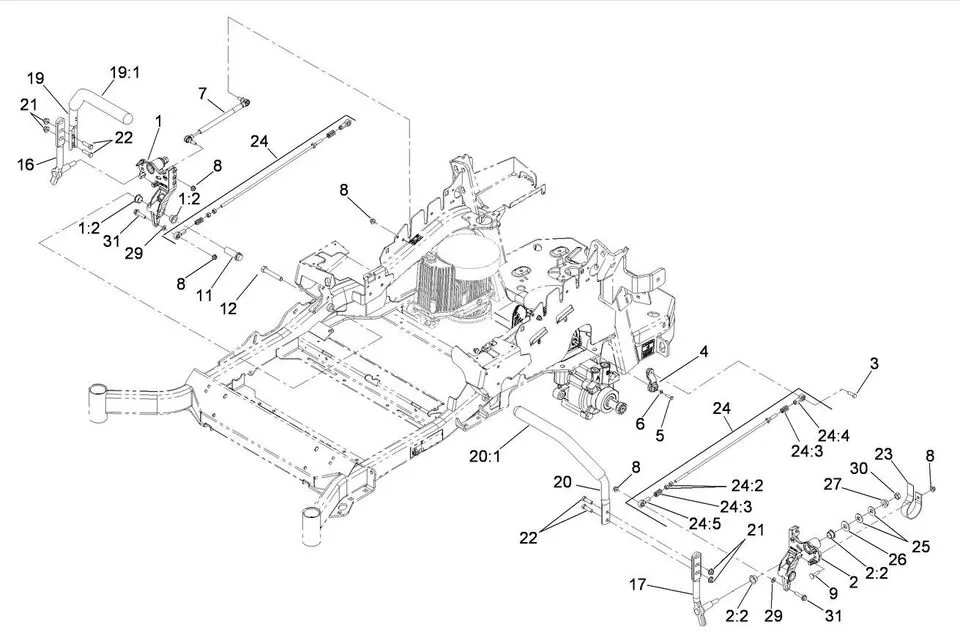Genuine Toro Exmark 116-0039 Right Hand Lever Control Motion Z-Master - Image 4