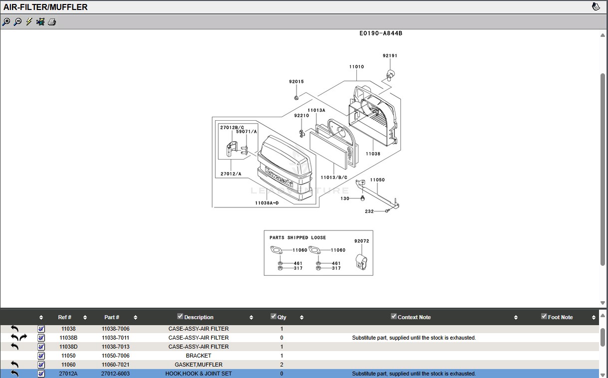 2 Genuine Kawasaki 27012-6003 Hook & Joint Clips Air Filter Clamps FH451V FH500V - Image 6