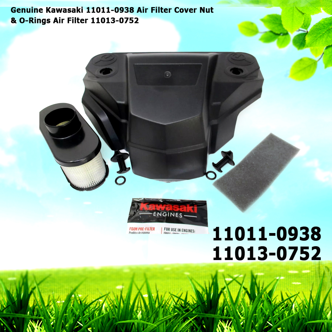 Genuine Kawasaki 11011-0938 Air Filter Cover Nut & O-Rings Air Filter 11013-0752
