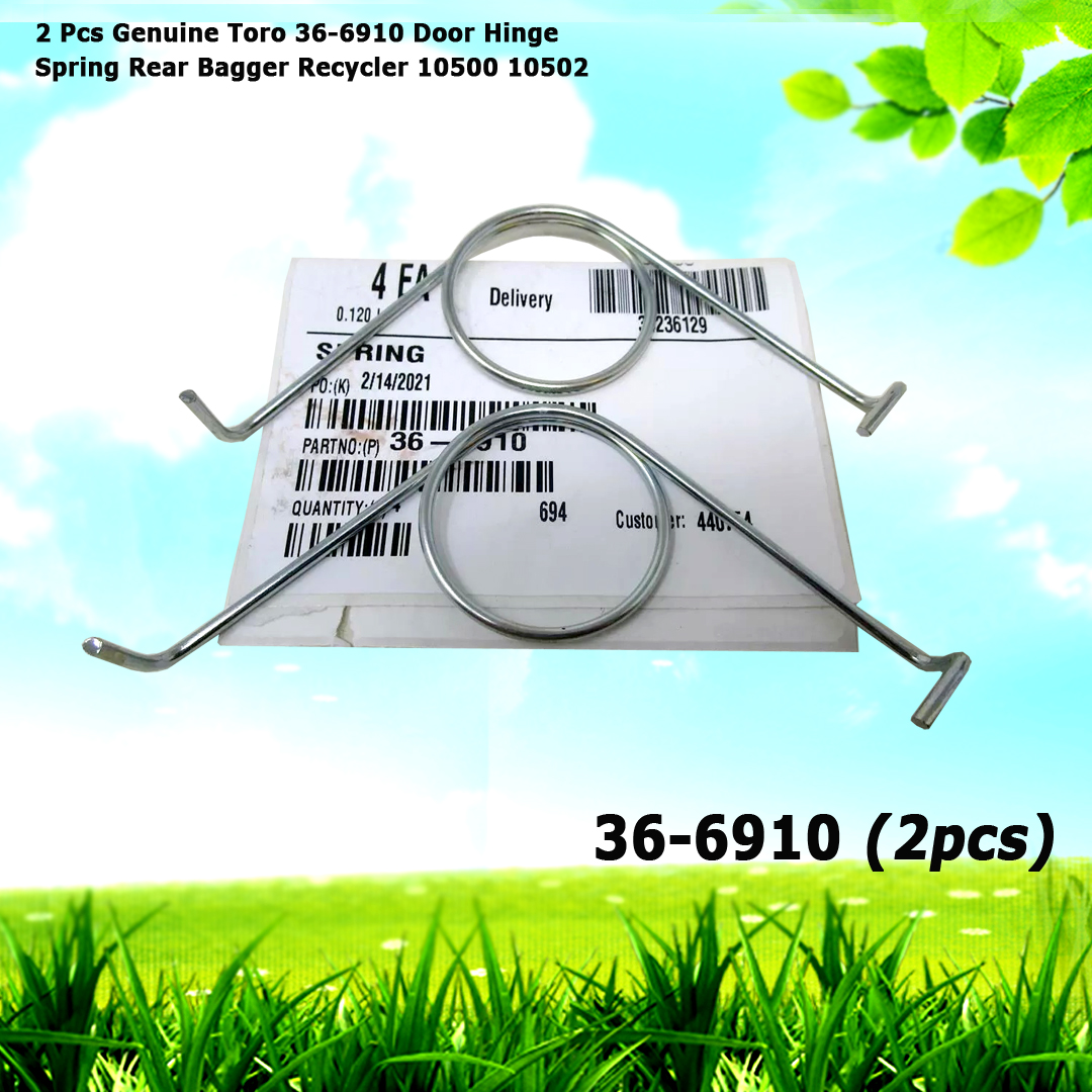2 Genuine Toro 36-6910 Door Hinge Spring Rear Bagger Recycler 10500 10502