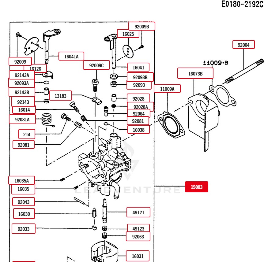 Genuine Kawasaki 15003-2009 & 11009-2827 & 11009-2939 Carburetor FE290 Mikuni - Image 9
