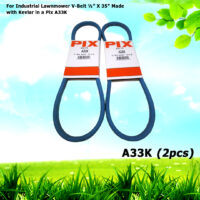 2 For Industrial Lawnmower V-Belt ½” X 35" in Pix A33K