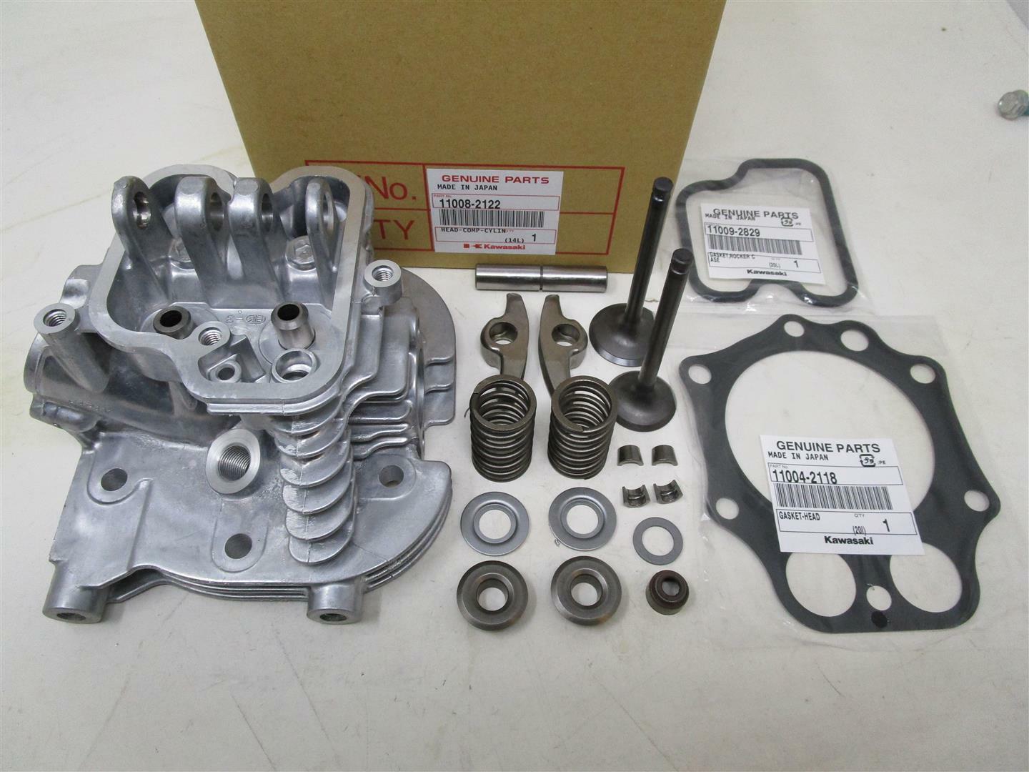 Genuine Kawasaki 11008-2122 Cylinder Head Complete FE350 Club Car FE350D w/ Valve Kit