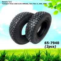 2 Genuine Toro 65-7940 Transport Tires 3.00/3.25-6 Wheels Toro Flex 21, 800, 1000