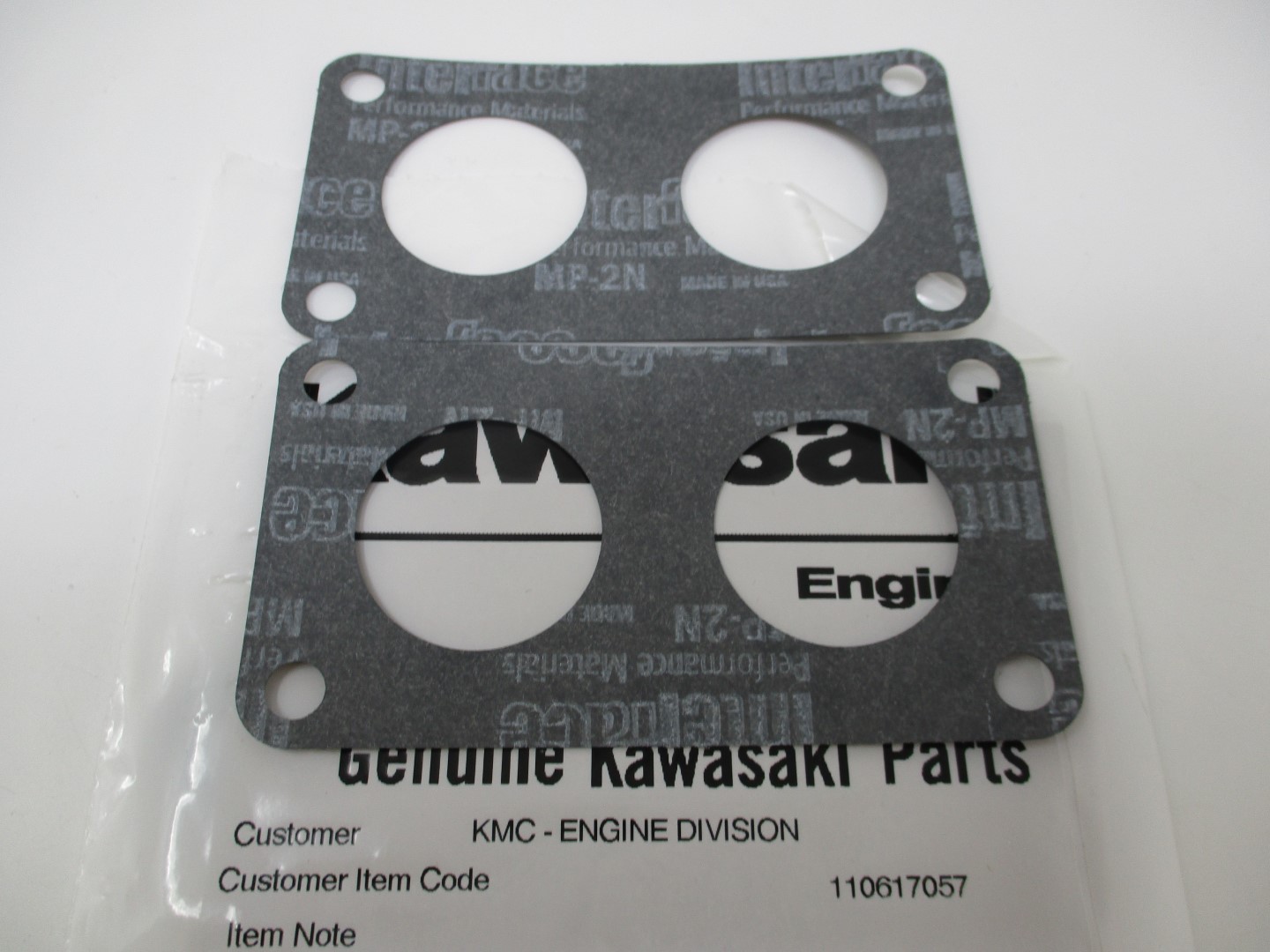 2 Genuine Kawasaki 11061-7057 Carburetor Gaskets for FX921V FXT00V - Image 5