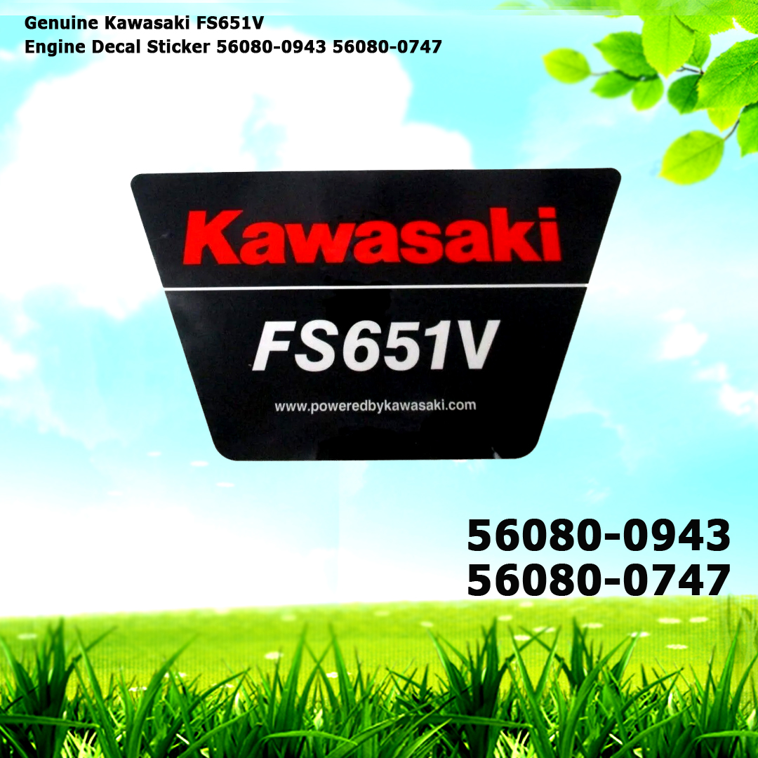 Genuine Kawasaki FS651V Engine Decal Sticker 56080-0943 56080-0747