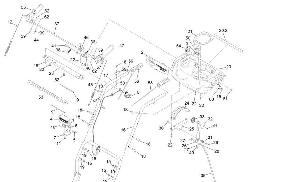 Genuine Toro 161-0972 Auger Cable Power Max 826 E24 39924 39926 37798 37799 - Image 4
